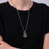 Copper Fortune Bag Pendant Necklace with Rotating Coin Charm