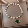 Pearl and Charm Bracelet with Gemstone Accents