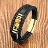 Multi-layer Leather Bracelet with Stone Charm