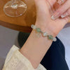 Cat's Eye and Aquamarine Bracelet with Fu Charm
