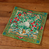 Embroidered Tea Mat, Square Coaster with Dragon Phoenix