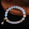 Chalcedony and Pearl Half Bangle Bracelet