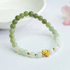 Gradient Hetian Jade Lotus Bracelet