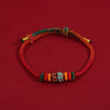 Handmade Braided Cord Bracelet with Gradient Beads