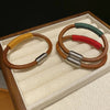 Tibetan Leather Five Elements Luck Braid String Buckle Bracelet