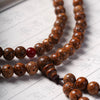 Star Moon Bodhi Seed Mala Necklace with Wood Pendant
