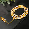White and Yellow Amber 108 Bead Mala Bracelet