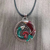 Copper Koi Fish Necklace with Enamel Pendant