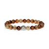 Stone Bead Bracelet with Crown Charm