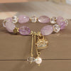 Strawberry Quartz Charm Bracelet for Women