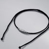 Sterling Silver Nine-Eye Dzi Bead Rope Necklace
