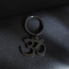 Om Symbol Necklace or Keychain, Stainless Steel Pendant