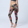 Floral Print Yoga Leggings Women's 3D Stretch Gym Pants