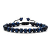 Tiger Eye and Lava Rock Bracelet, Handmade Adjustable Stone Bead