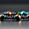 Rainbow Hematite Wellness Bracelet, Geometric Beads