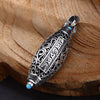 Rotatable Om Mani Padme Hum Nine-Eye Dzi Pendant Necklace