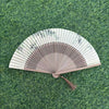 Bamboo Folding Fan with Yellow Paper and Tassel