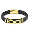 Infinity Braided Leather Bracelet for Men and Women
