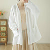 Women's Kimono Cotton Linen Zen Jacket With Pockets