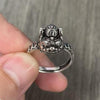 Rotatable Pixiu Copper Coin Ring, Adjustable Vintage Style