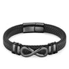 Infinity Braided Leather Bracelet for Men and Women