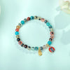 Candy Agate Strength Bead Bracelet with Charms