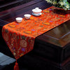 Chinese Silk Table Runner with Tassels