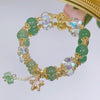 Crystal Charm Bracelet with Clover, Heart or Flower Motif