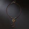 Mountain Ghost Coin Necklace, Retro Alloy Pendant