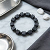 Square Lava Rock Bead Bracelet for Men and Women