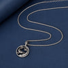 Pisces Pendant Necklace with Two Fish, Stainless Steel Chain