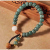 Green Bodhi Seed Lotus Mala Bracelet