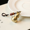 Brass Gourd Keychain with Five Emperor Coins, Feng Shui Decoration