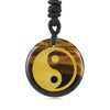 Yin Yang Crystal Necklace Pendant, Tiger Eye Amethyst Lapis Lazuli