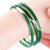 Thin Agate Bangle Bracelet, Stone Cuff