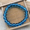 Ice Glass Bead Bracelet, Handmade Pastel Stretch Wristband