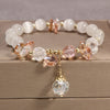 Crystal Charm Bracelet with Drop Pendant