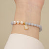 Blue Crystal Charm Bracelet with Gourd, Lotus Pod or Heart