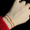 Gold-Tone Koi Fish Red String Bracelet