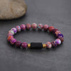 Black Obsidian and Tourmaline Bead Bracelet for Protection
