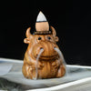 Green Sandalwood Cute Calf Pattern Meditation Backflow Incense Burner Decoration