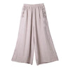 Women's Wide Leg Pants Linen Cotton High Waist Trousers