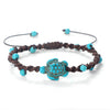 Braided Rope Turtle Bracelet with Beads, Adjustable
