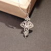 Stainless Steel Lotus Pendant Necklace in Gold or Silver Tone