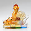 Chinese Zodiac Liuli Glass Figurine, Home Office Decoration