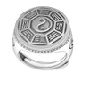 Adjustable Bagua Ring with Yin Yang Symbol