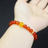 Agate Bead Bracelet, Single or Double Wrap Style