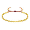 Copper Bead Braided Cord Bracelet, Geometric Adjustable Wristband