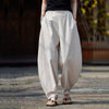 Men's Harem Pants: Cotton Linen Wide Leg Trousers