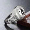 Yin Yang Symbol Luck Ring with Bagua Design